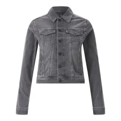 Adriano Goldschmied Jeansjacke mit Hemdkragen schwarz Jeansjacke