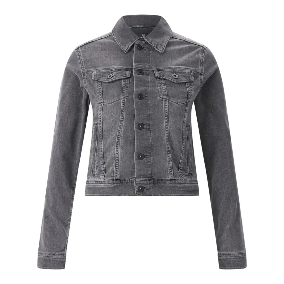 Adriano Goldschmied Jeansjacke mit Hemdkragen schwarz Jeansjacke