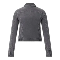 Adriano Goldschmied Jeansjacke mit Hemdkragen schwarz Jeansjacke