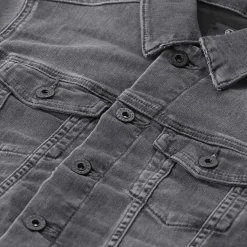 Adriano Goldschmied Jeansjacke mit Hemdkragen schwarz Jeansjacke