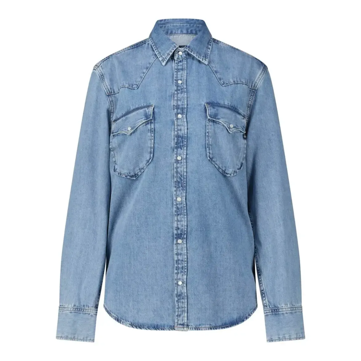 Adriano Goldschmied Overshirt im Denim-Style blau Hemd