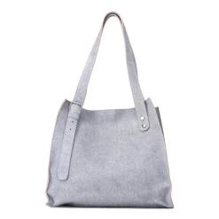Agl Schultertasche aus Leder blau Shopper
