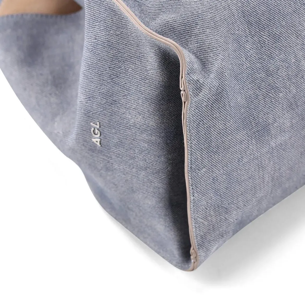 Agl Schultertasche aus Leder blau Shopper