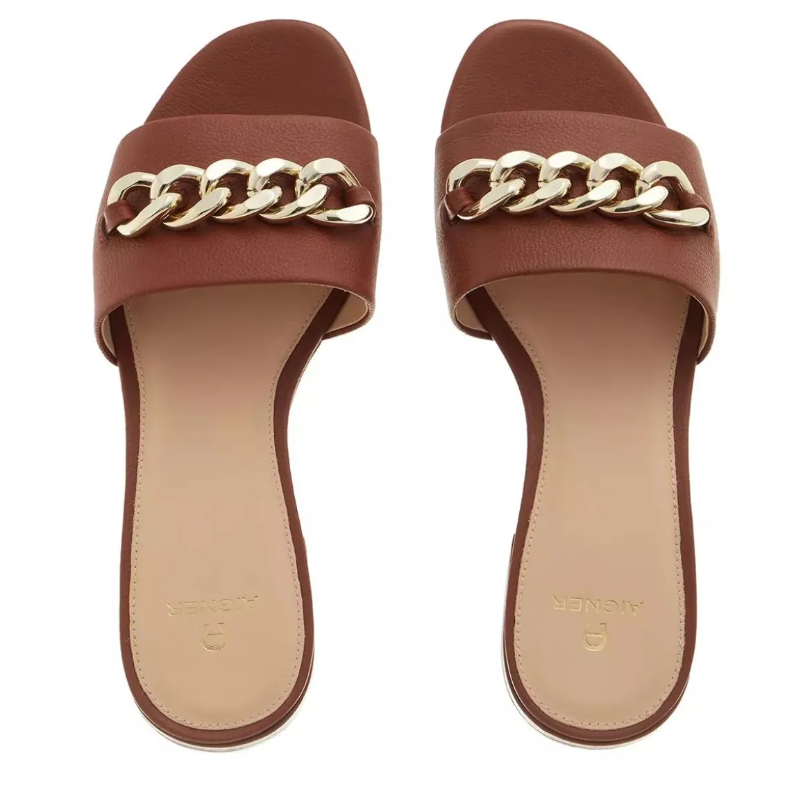 AIGNER Shirley 23 Sandals Cognac Slides