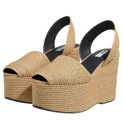 Alaia Wedge Sandals Naturel Sandaletten mit Absatz