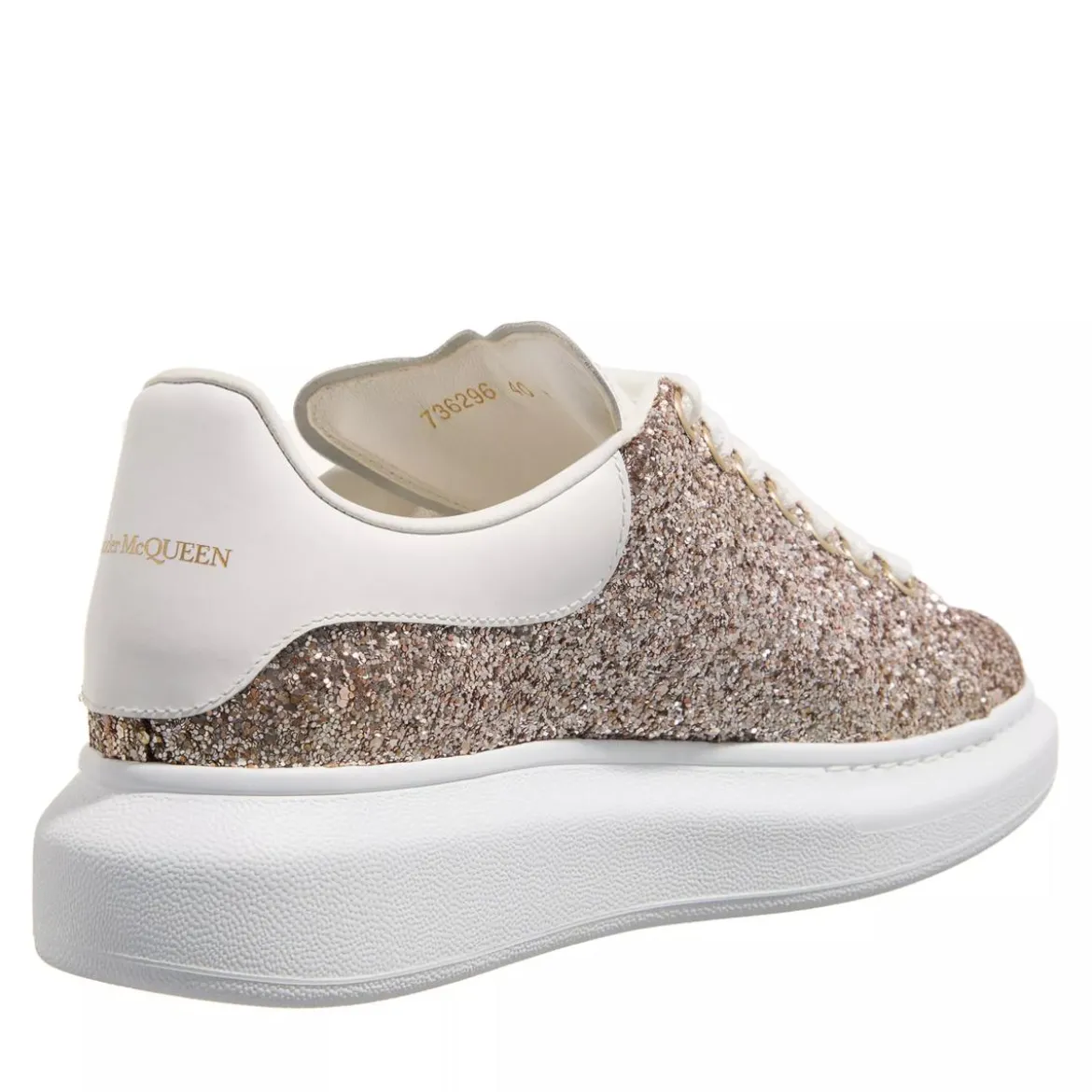Alexander McQueen Oversize Sneaker Glitter Allover 2228 calico/white Low-Top-Sneaker