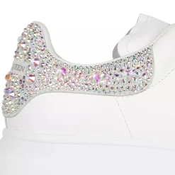 Alexander McQueen Oversize Sneaker Strass weiß Low-Top-Sneaker