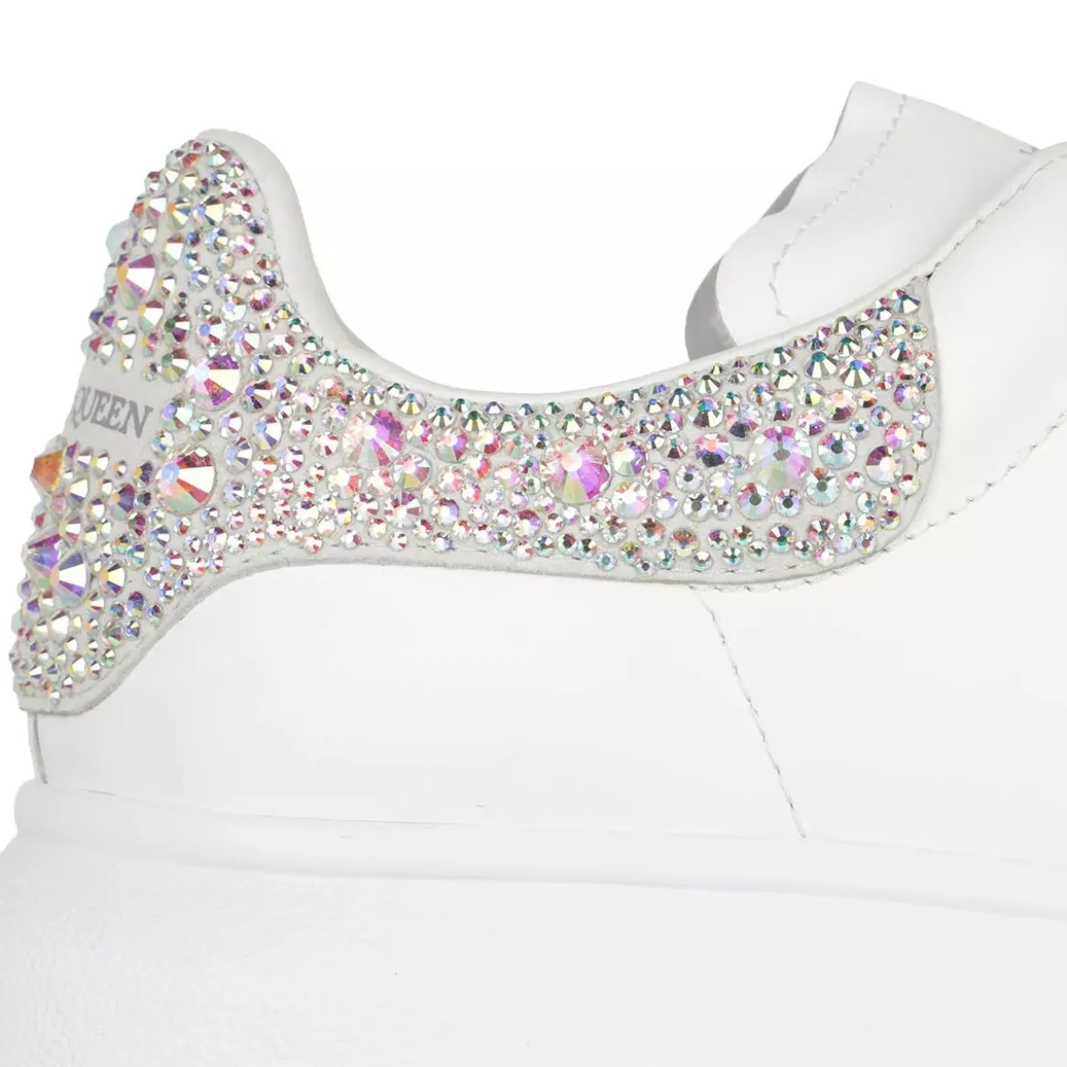 Alexander McQueen Oversize Sneaker Strass weiß Low-Top-Sneaker