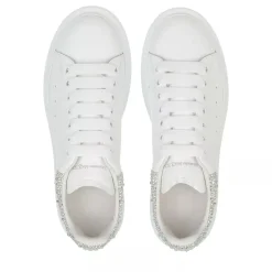 Alexander McQueen Oversize Sneaker Strass weiß Low-Top-Sneaker