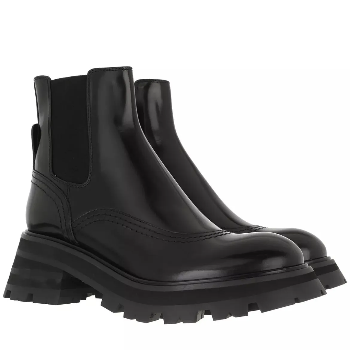 Alexander McQueen Wander Chelsea Boots Leather Black Chelsea Boots