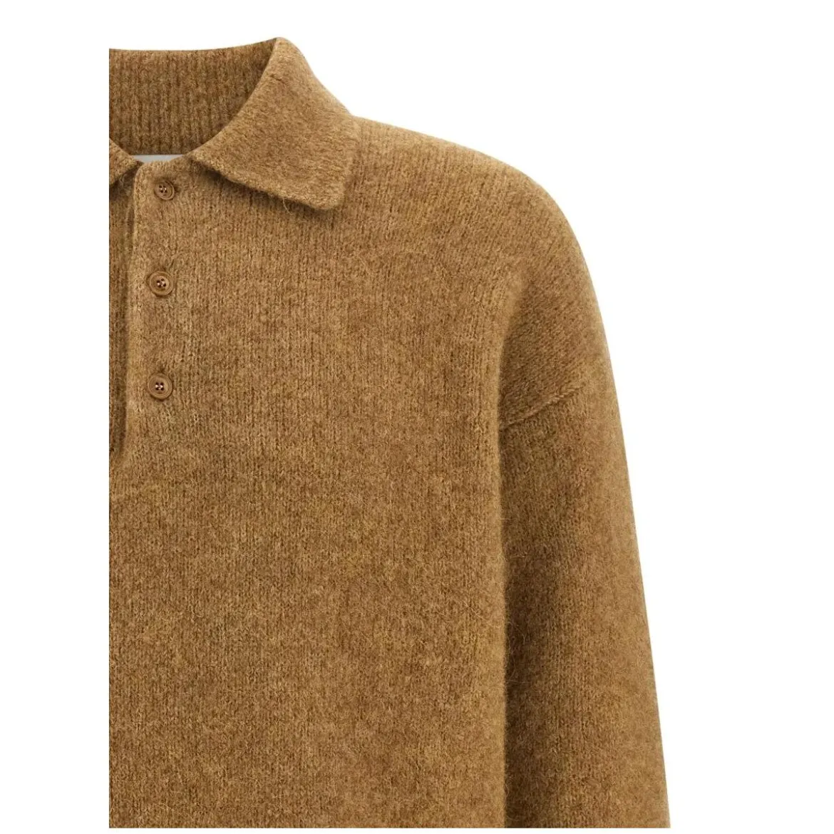 AMI Paris 'Ami' Polo Shirt Brown Poloshirt