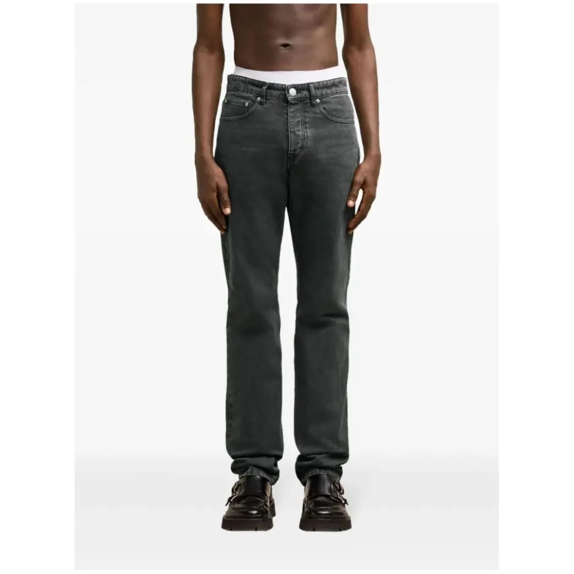 AMI Paris Black Classic Fit Jeans Black Straight Leg Jeans