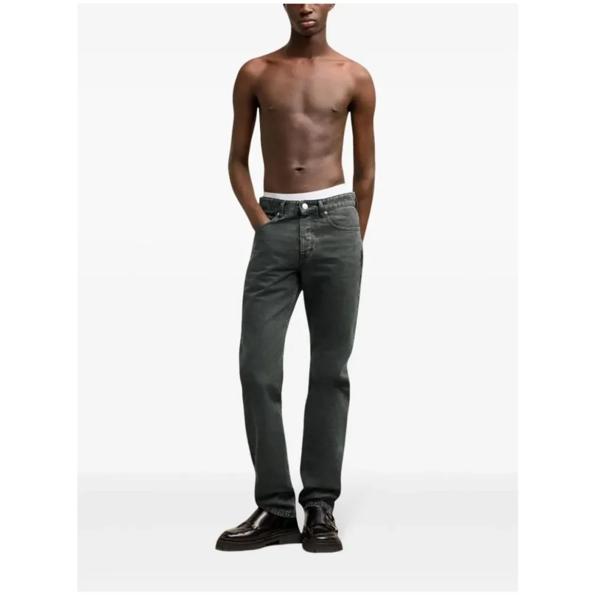 AMI Paris Black Classic Fit Jeans Black Straight Leg Jeans