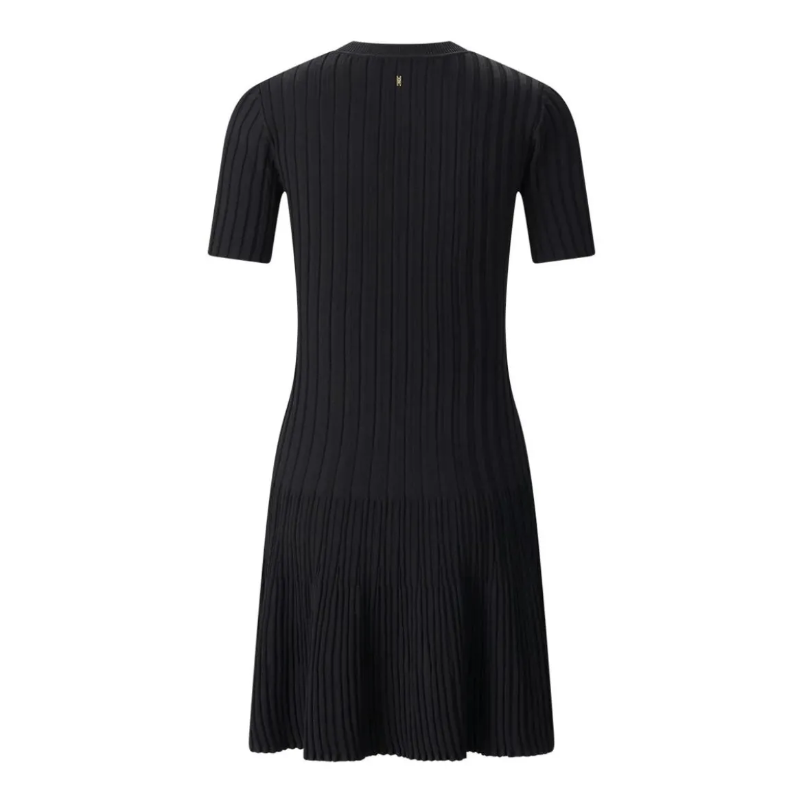 AMI Paris Geripptes Midikleid schwarz Midikleid