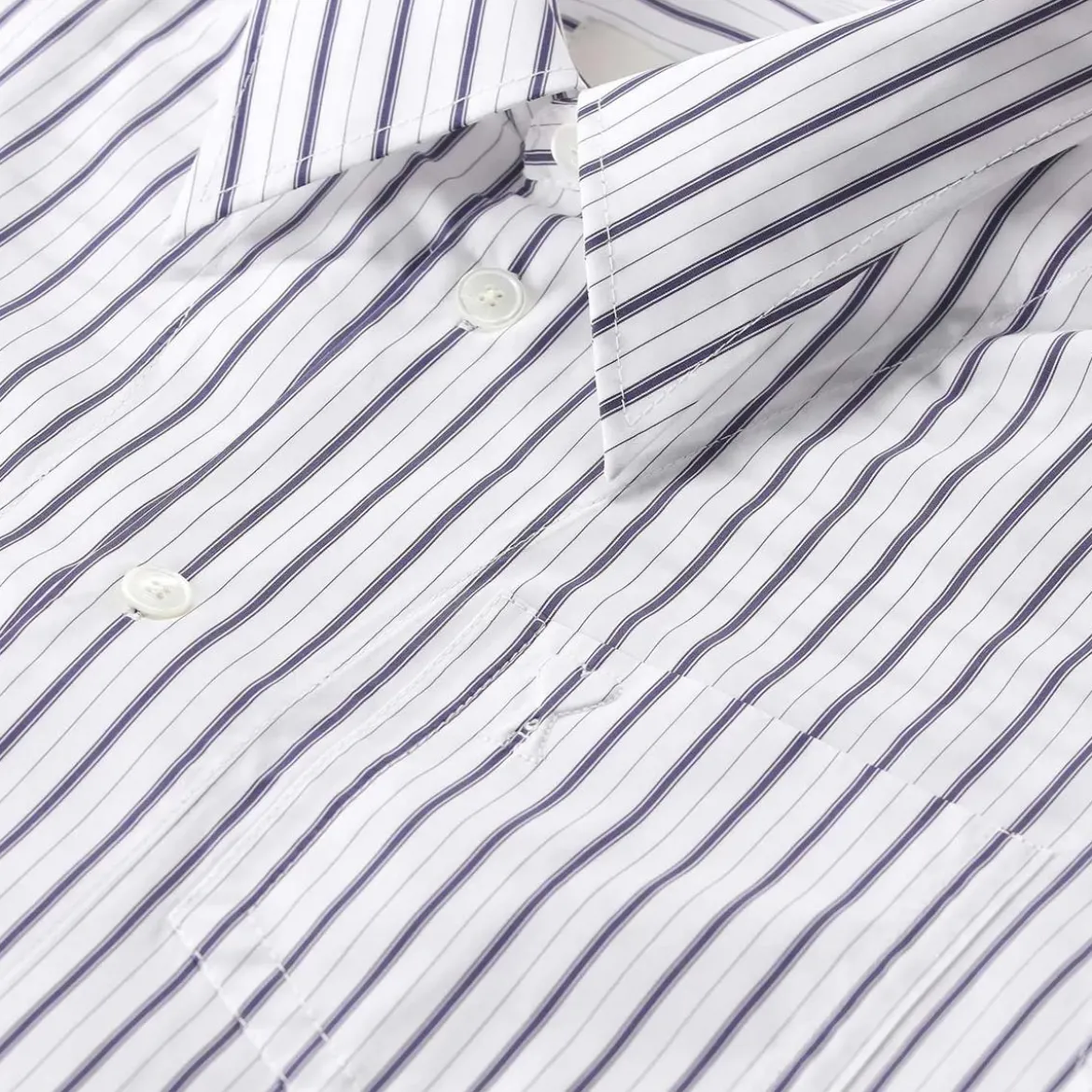 AMI Paris Gestreifte Hemdbluse blau Bluse