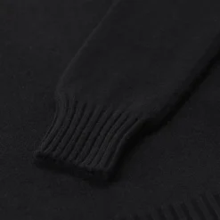 AMI Paris Pullover aus Kaschmir-Woll-Mix schwarz Rollkragenpullover