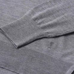AMI Paris Pullover mit Wolle und Seide grau Pullover