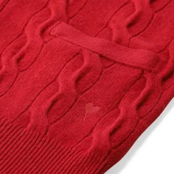 AMI Paris Strickjacke aus Merinowolle rot Strickjacke