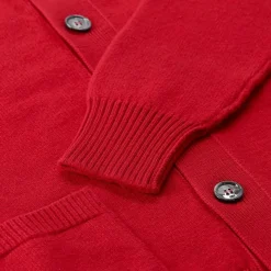 AMI Paris Strickjacke aus Wolle rot Strickjacke