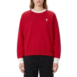 AMI Paris Sweatshirt aus Baumwolle rot