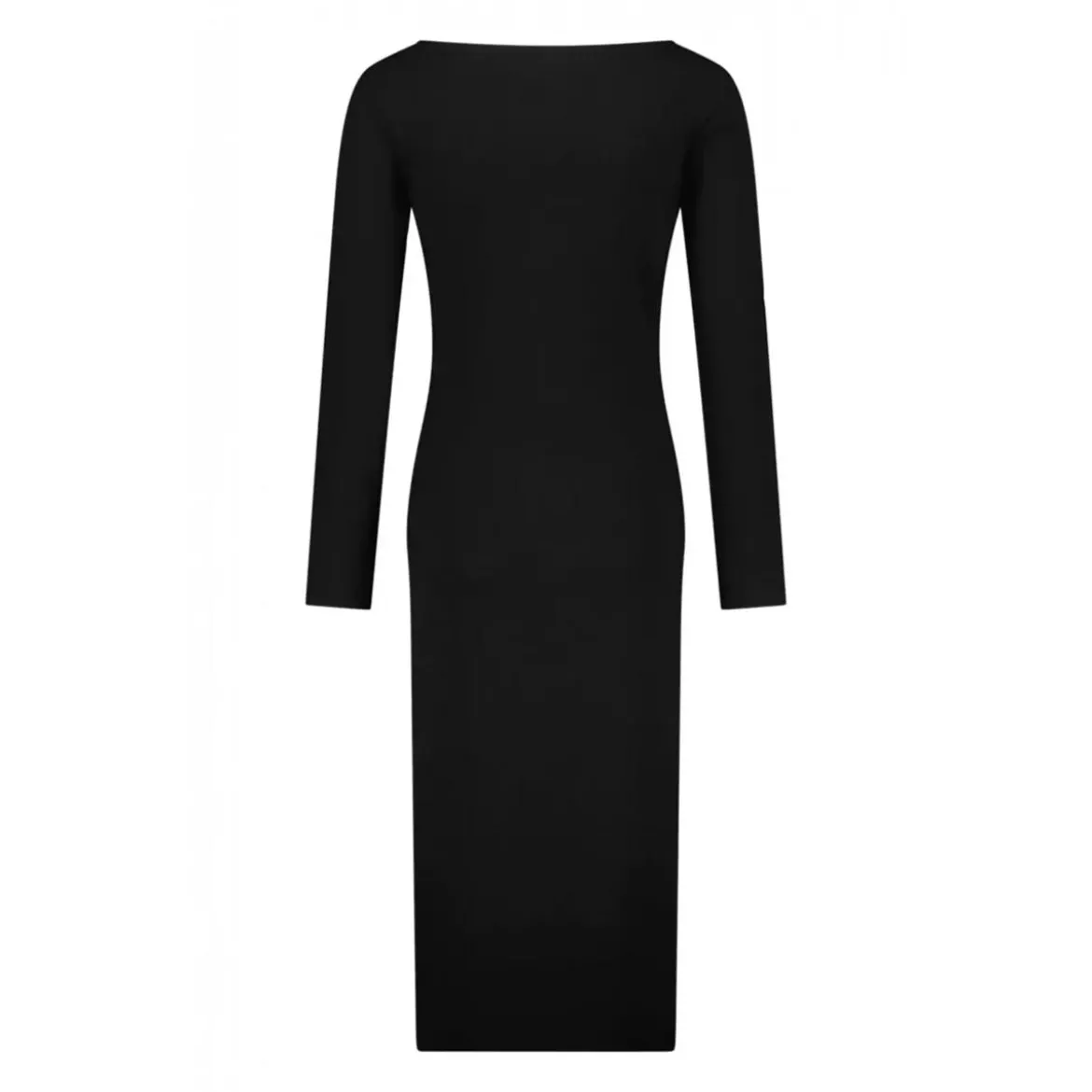 Ana Alcazar Figurbetontes Kleid mit Raffung schwarz Midikleid