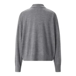 Anine Bing Pullover Lee aus Merinowolle & Kaschmir grau Poloshirt