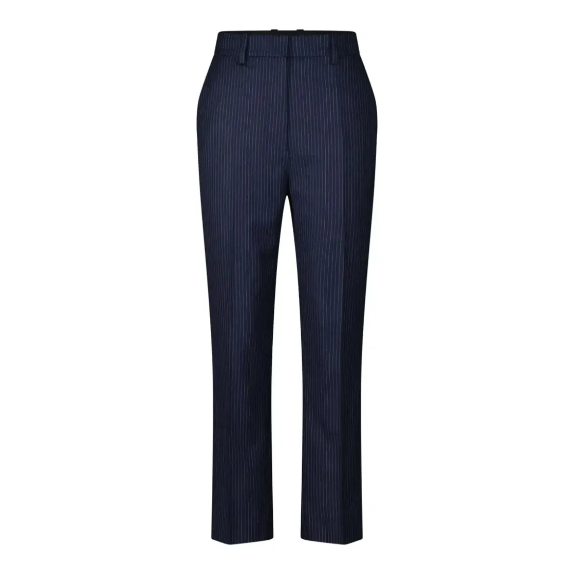 Anine Bing Stoffhose mit Nadelstreifen aus Wolle blau Stoffhose