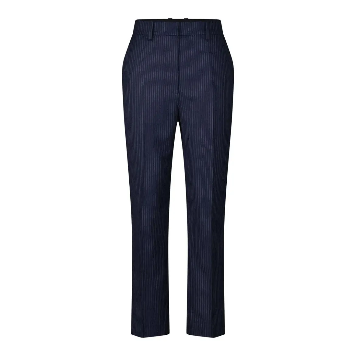 Anine Bing Stoffhose mit Nadelstreifen aus Wolle blau Stoffhose