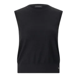 Anine Bing Top Moni aus Woll-Kaschmir-Mix schwarz Top