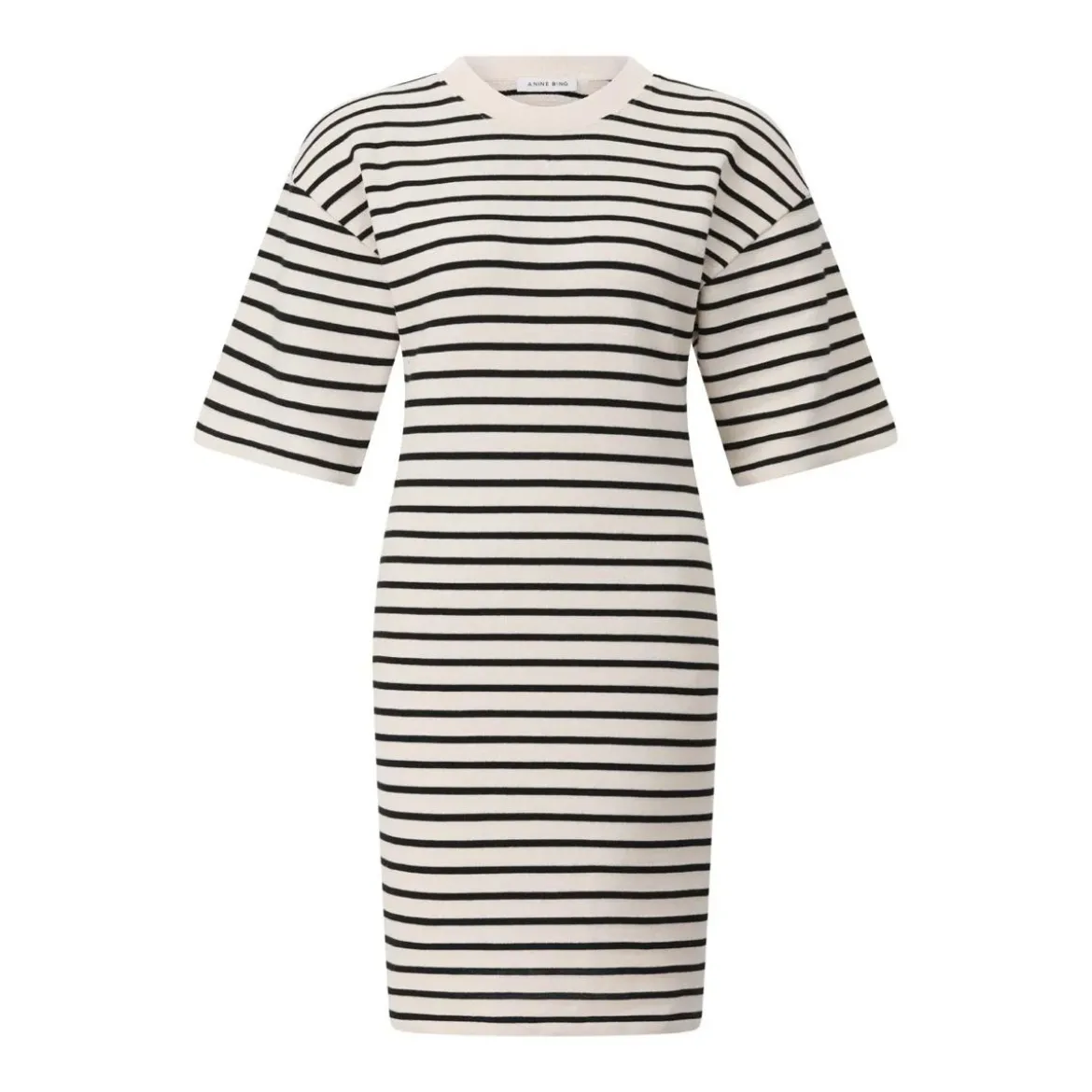 Anine Bing T-Shirt-Kleid Mona Creme Minikleid