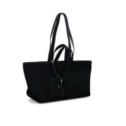A.P.C. Le Drummer Suede Bag Black Shopper