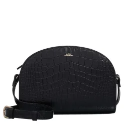 A.P.C. Sac Demi-Lune Lzz Black Crossbody Bag