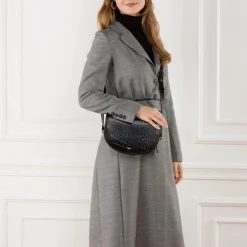 A.P.C. Sac Demi-Lune Lzz Black Crossbody Bag