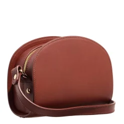 A.P.C. Sac Demi-Lune Mini Hazelnut Crossbody Bag