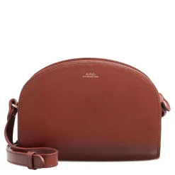 A.P.C. Sac Demi-Lune Mini Hazelnut Crossbody Bag