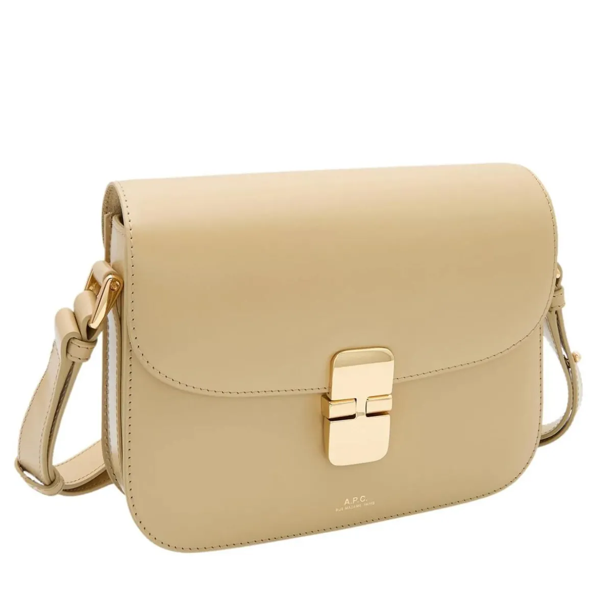 A.P.C. Sac Grace Small Bar Cashew Crossbody Bag