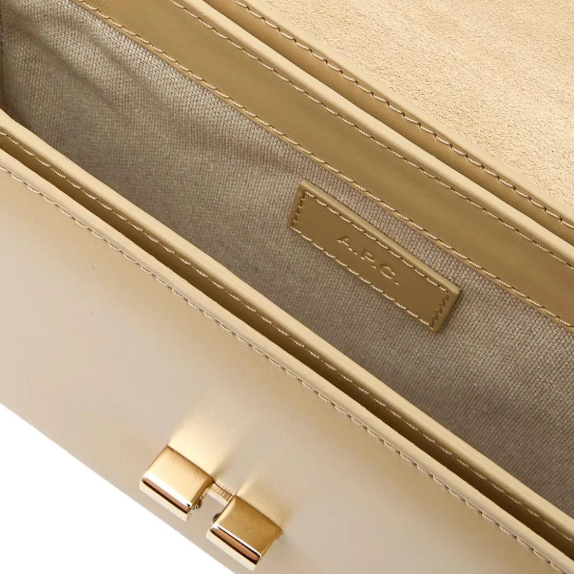 A.P.C. Sac Grace Small Bar Cashew Crossbody Bag