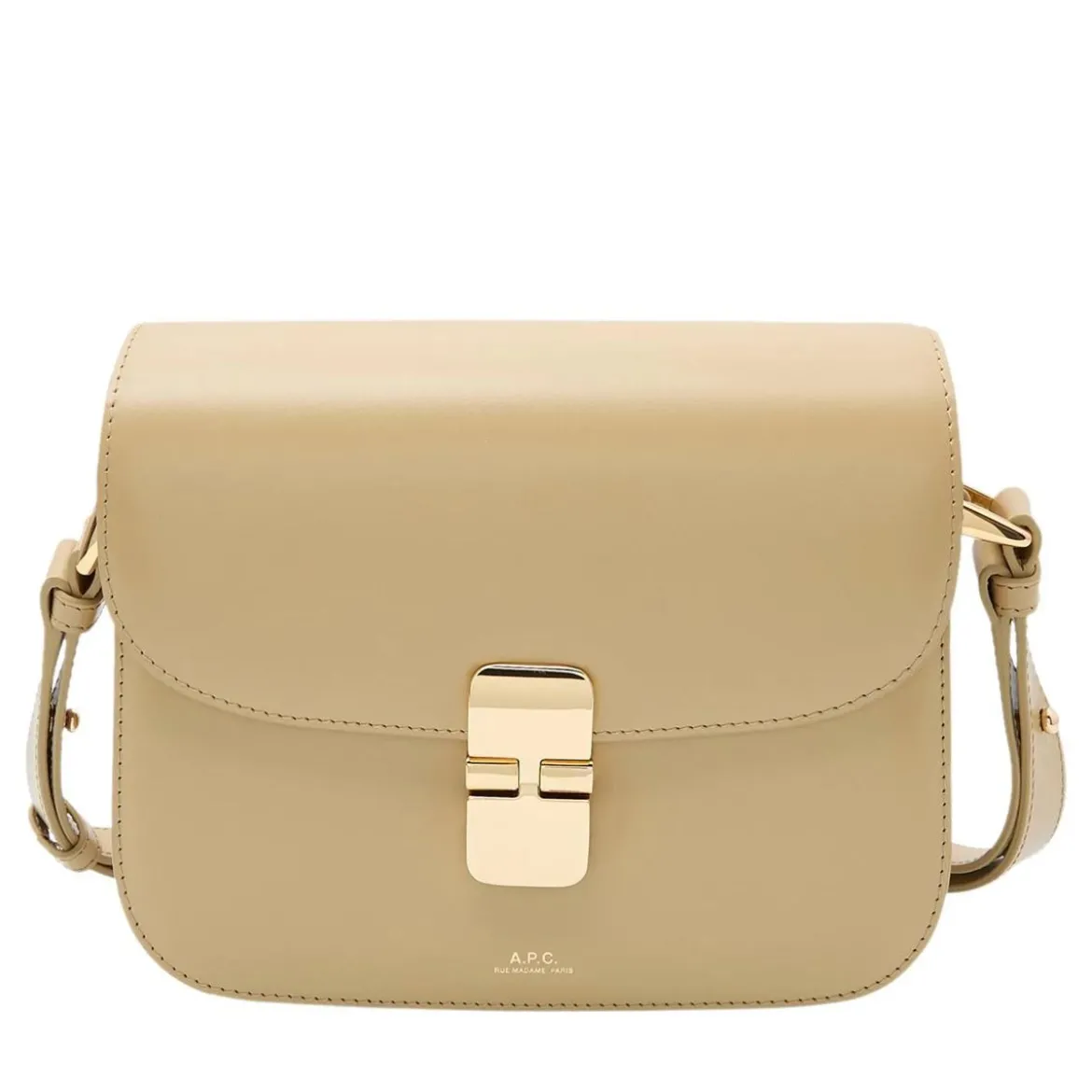 A.P.C. Sac Grace Small Bar Cashew Crossbody Bag