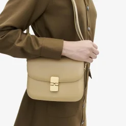 A.P.C. Sac Grace Small Bar Cashew Crossbody Bag