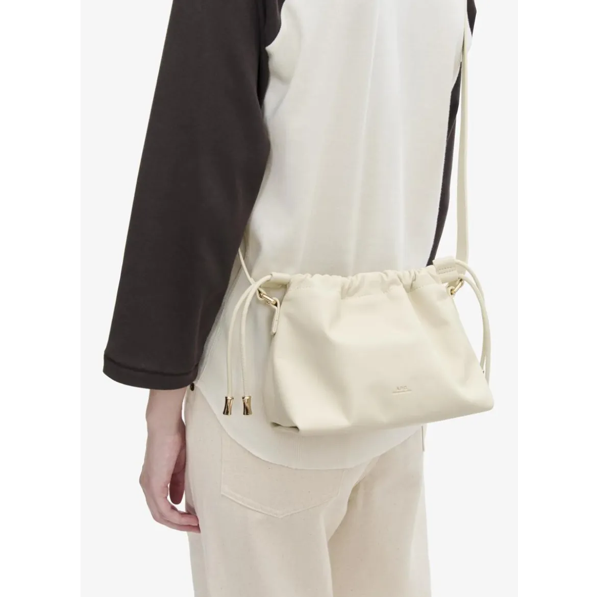 A.P.C. Sac Ninon Mini Aad Ecru Crossbody Bag