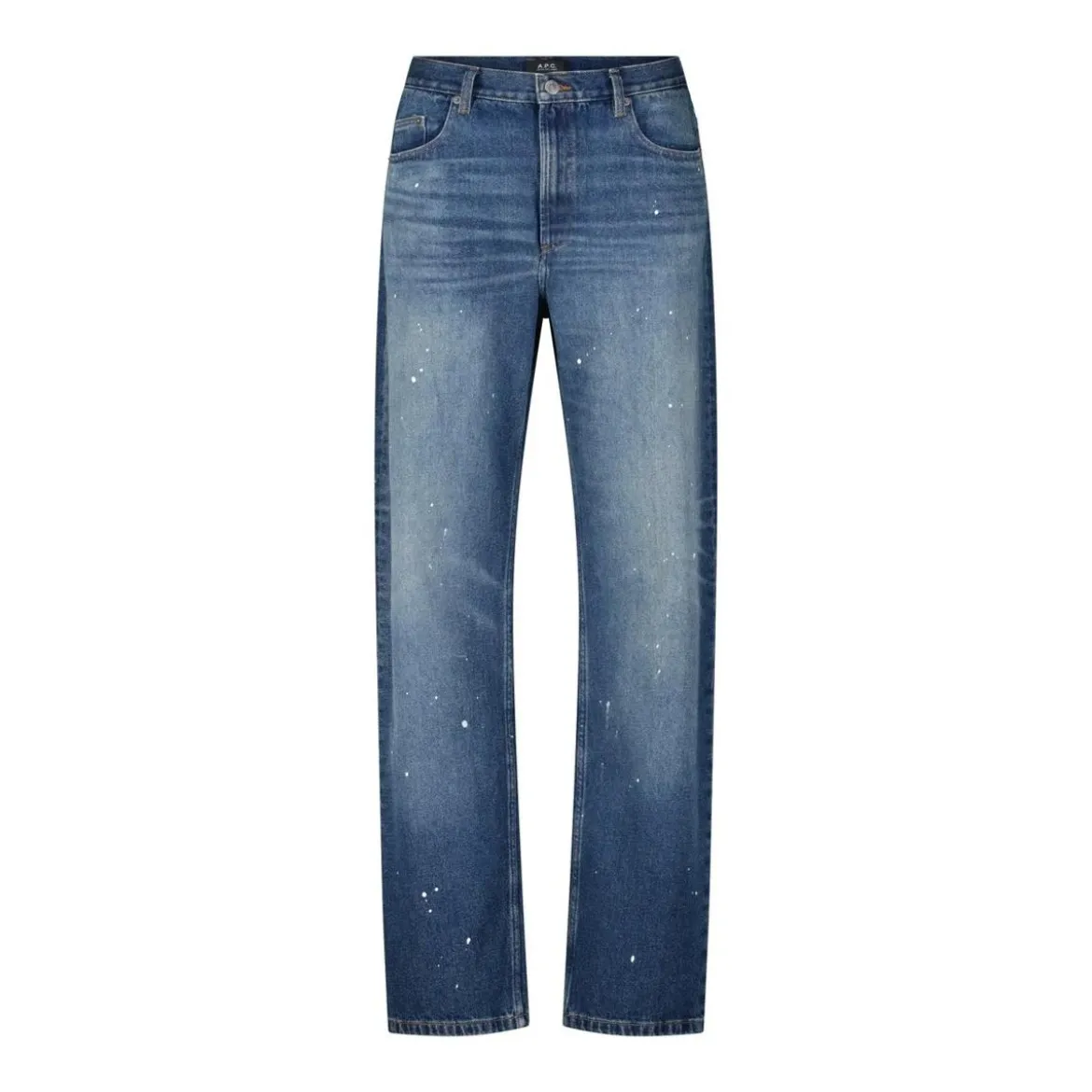 A.P.C. Straight Fit Jeans im Vintage-Look Blau Straight Leg Jeans