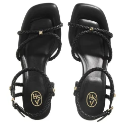 Ash Jessbis02 Black/Black Riemchensandalen