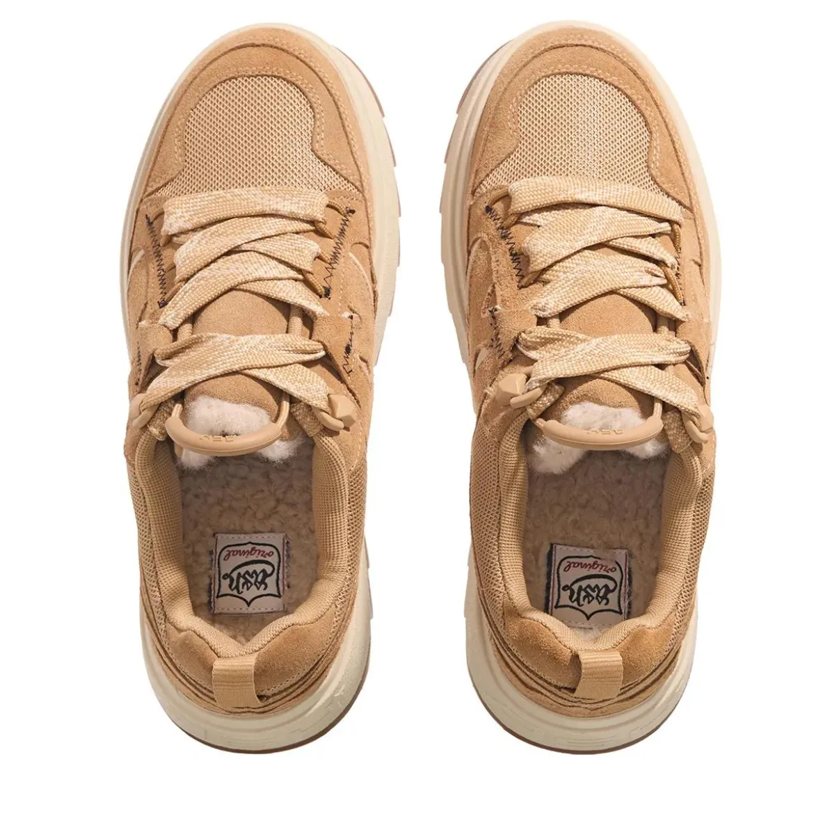 Ash Movie01 Camel/Eggnug Fur Plateau-Sneaker