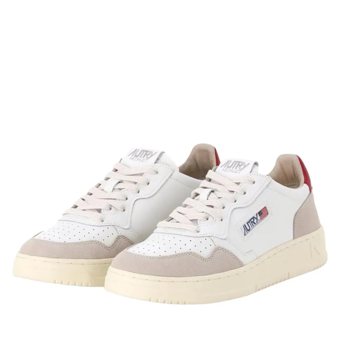 Autry International "Medalist" Low-Top Sneakers White Rot Low-Top-Sneaker