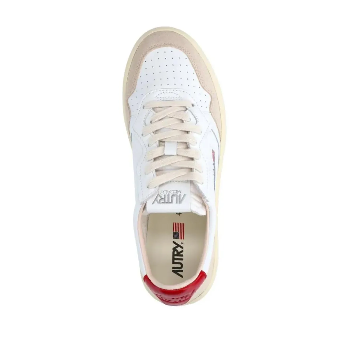 Autry International "Medalist" Low-Top Sneakers White Rot Low-Top-Sneaker