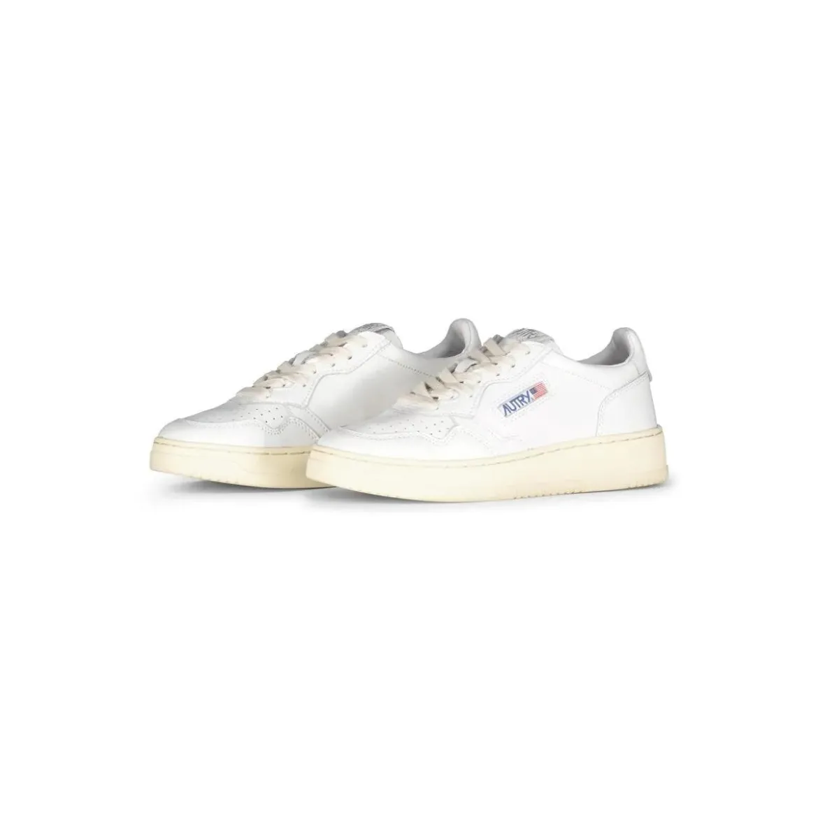 Autry International Sneaker Medalist aus Leder Weiß Low-Top-Sneaker