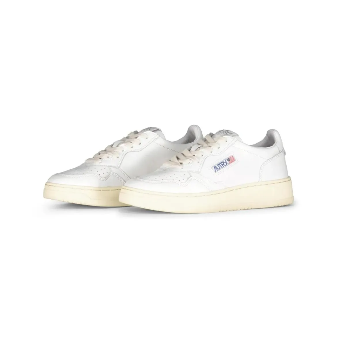 Autry International Sneaker Medalist aus Leder Weiß Low-Top-Sneaker