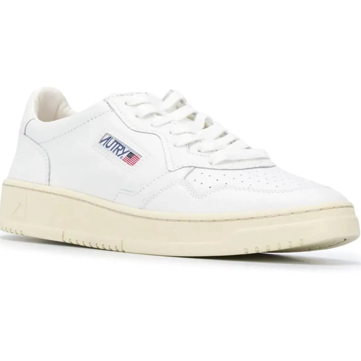 Autry International Sneaker Medalist aus Leder Weiß Low-Top-Sneaker