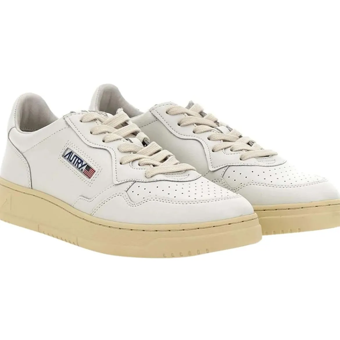 Autry International Sneaker Medalist aus Leder Weiß Low-Top-Sneaker