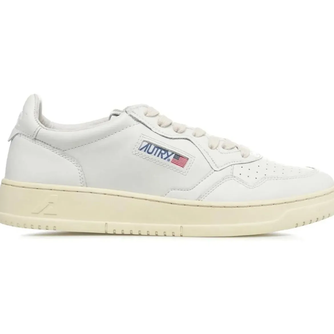Autry International Sneaker Medalist aus Leder Weiß Low-Top-Sneaker